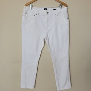 EUC J Crew Flex Men's 36/30 Slim White Denim Jeans 5 Pocket Design Mid Rise